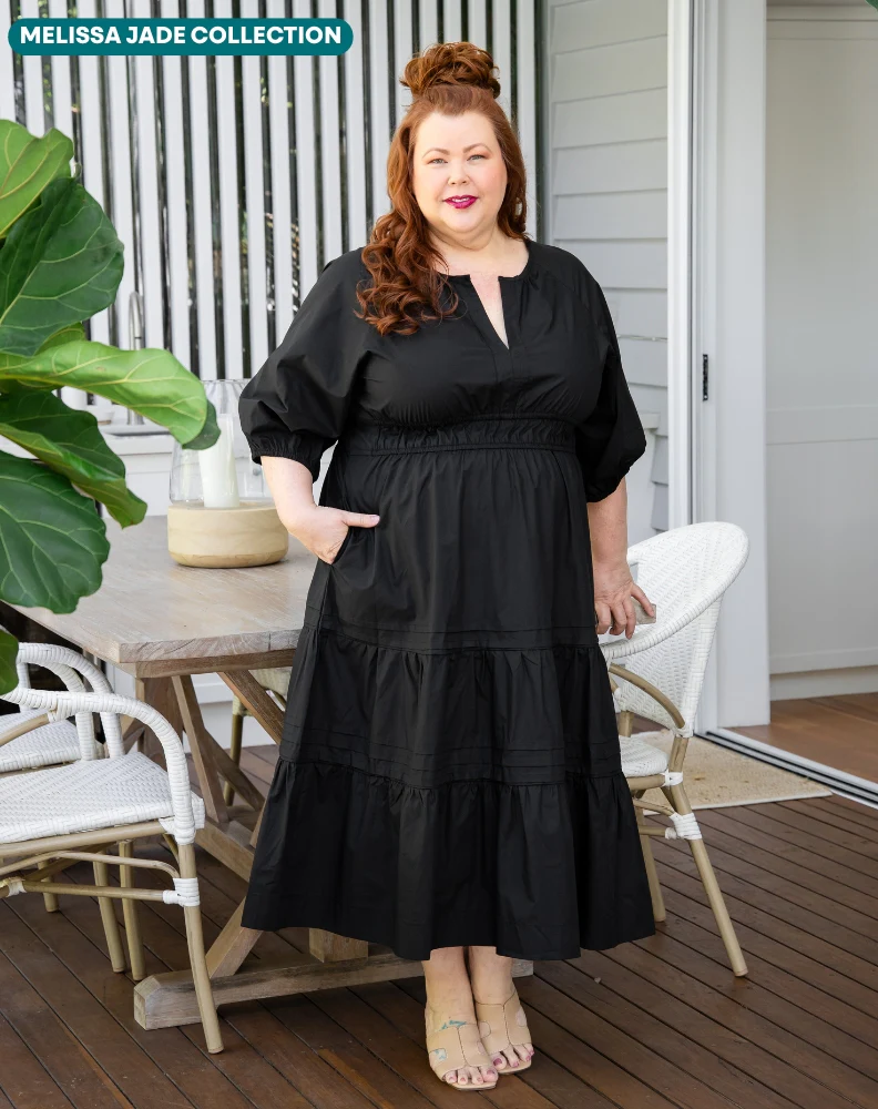 Olive Midi Dress - Black - Image 2