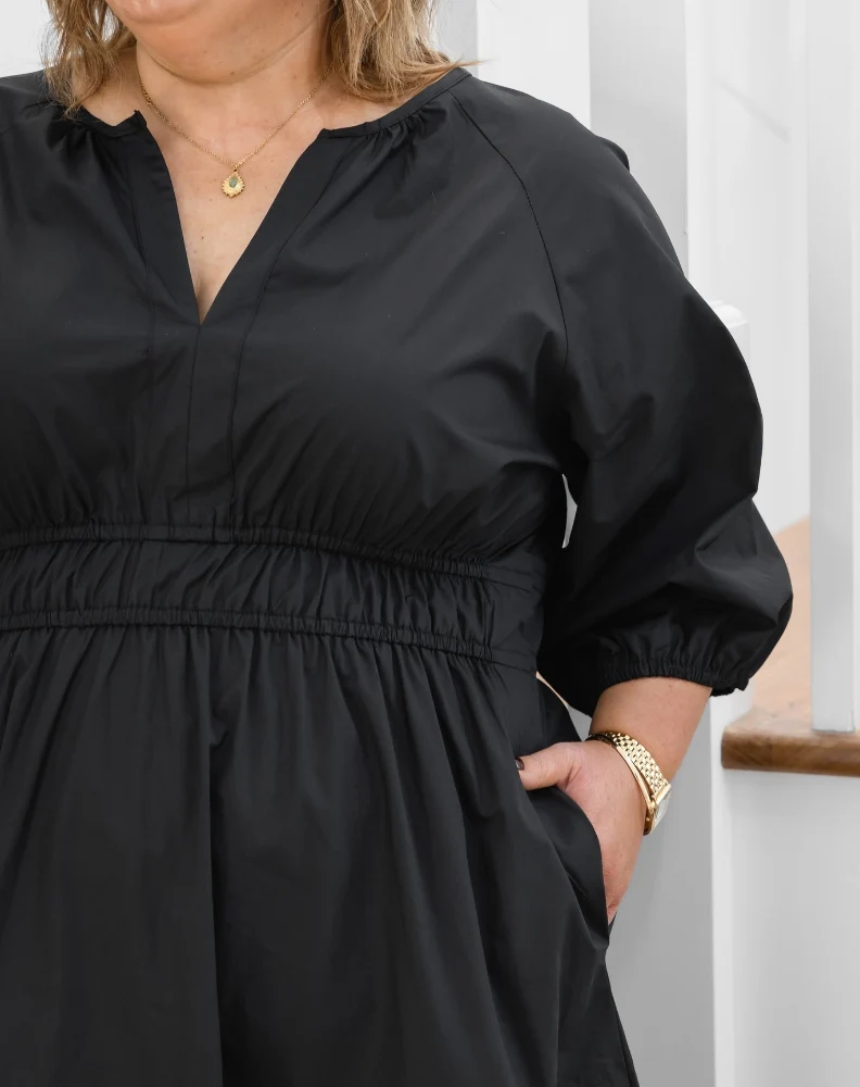 Olive Midi Dress - Black - Image 5