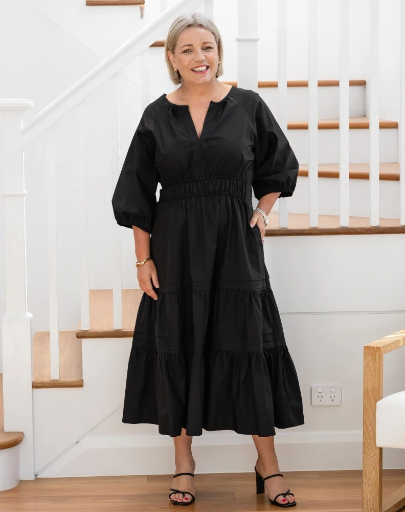 Olive Midi Dress - Black - Image 8