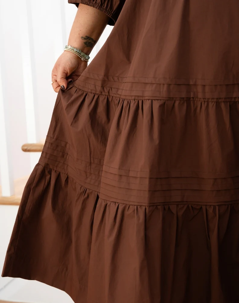 Olive Midi Dress - Chocolate - Image 7