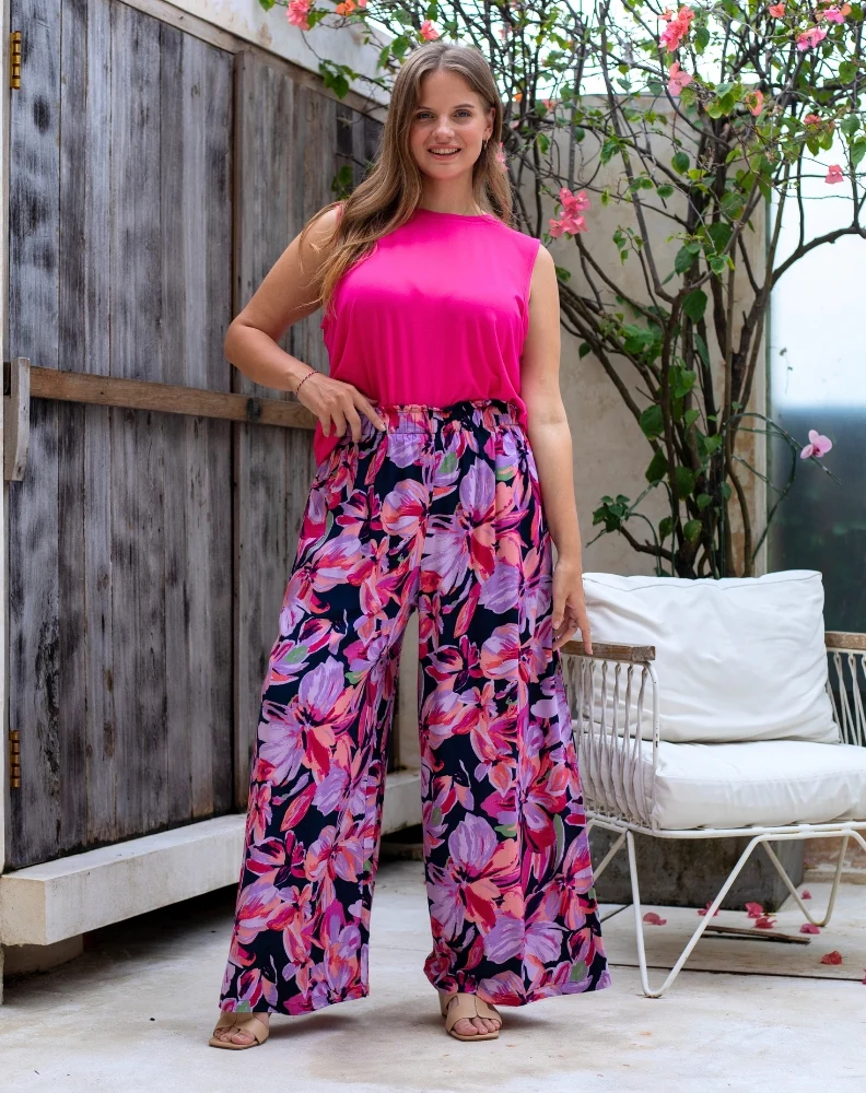 Paige Pants - Lilac Floral