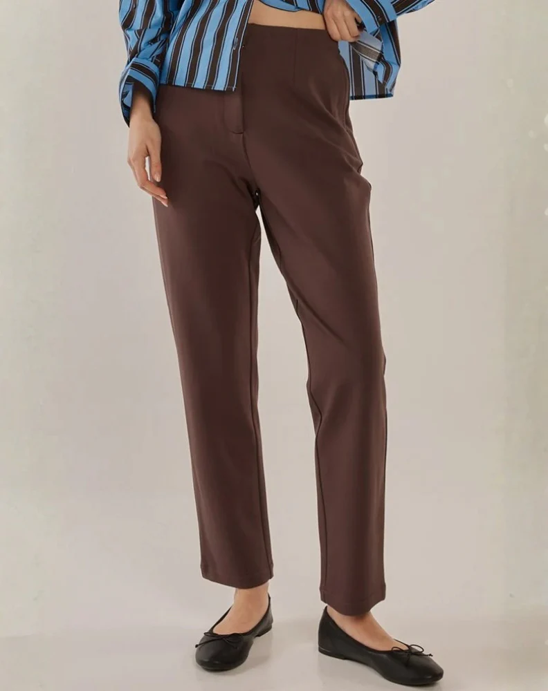 Paloma Straight Leg Pant - Chocolate