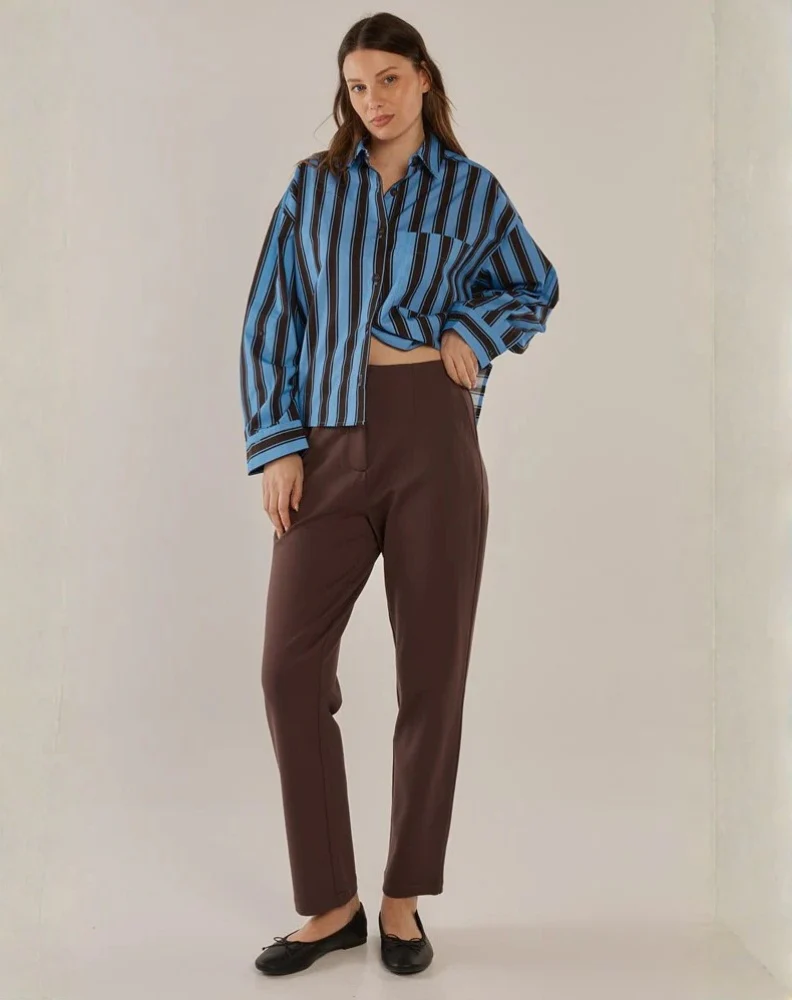 Paloma Straight Leg Pant - Chocolate - Image 2