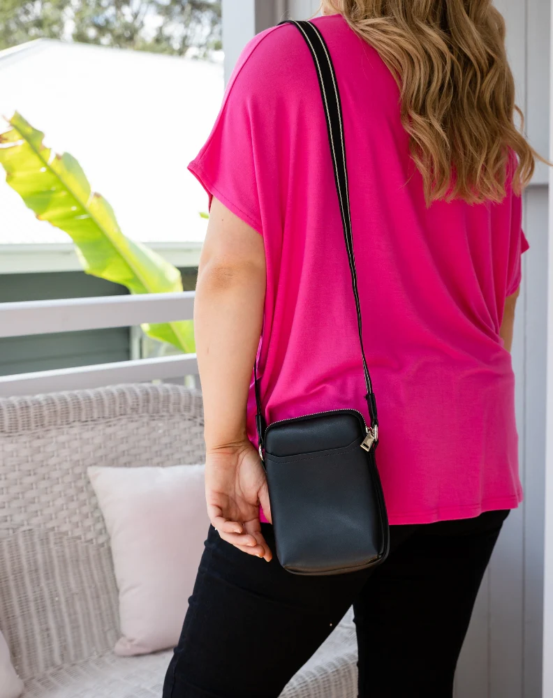 Petal Pouch Bag - Black - Image 2