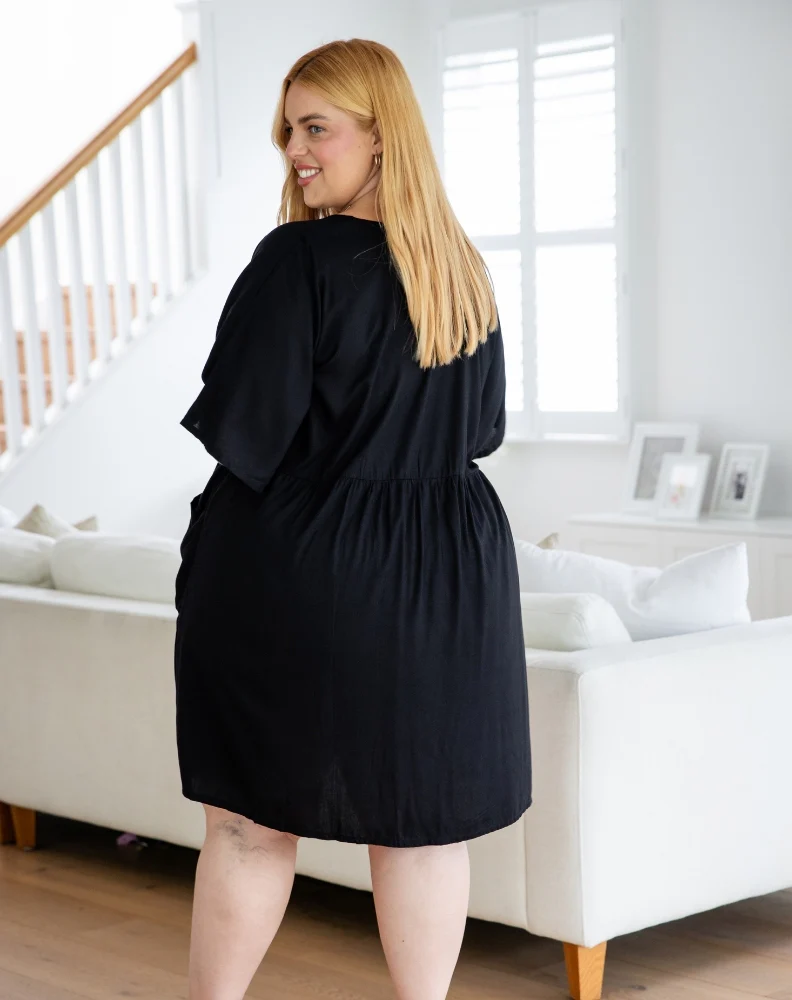 Pocket BabyDoll Dress - Black - Image 6