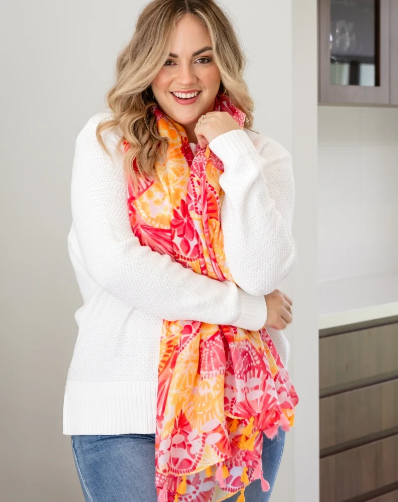 Orange Burst Scarf - Image 2