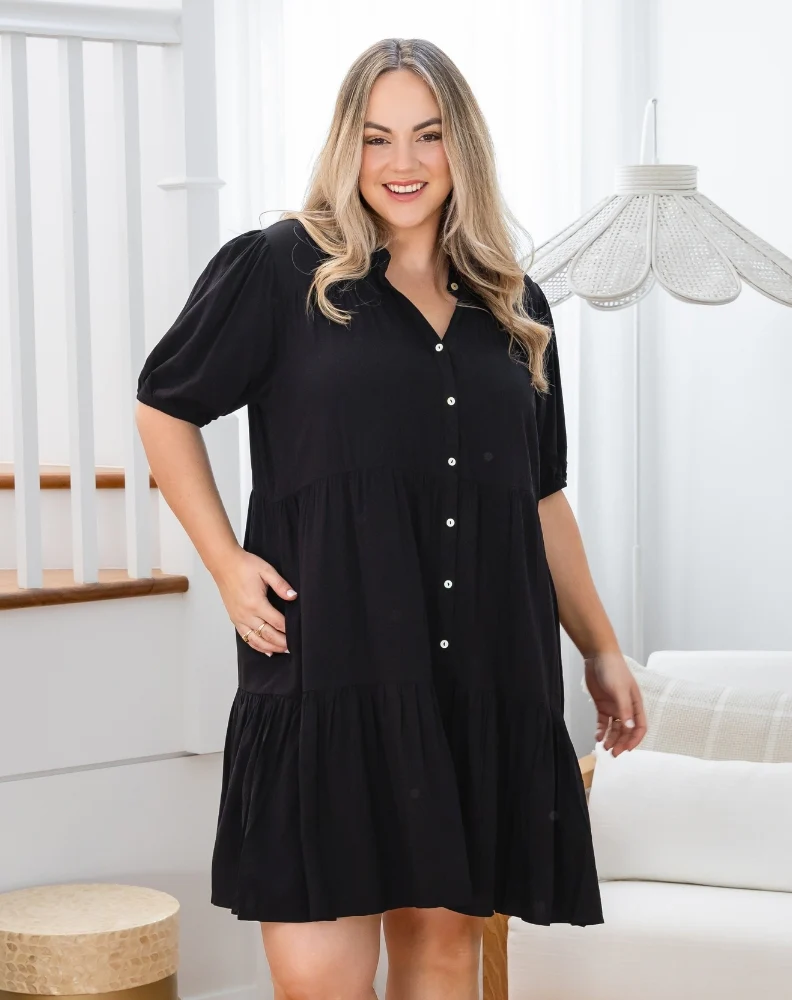 Taylor Shirt Dress - Black