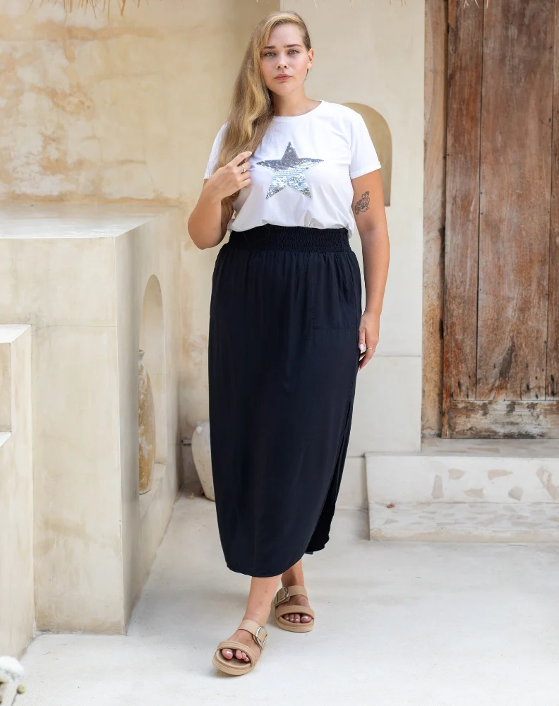 Resort Midi Skirt Black - Image 3
