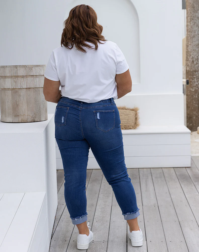 Ripped Jean -Blue - Image 7