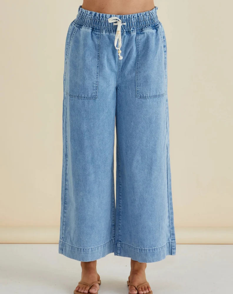 Saffra Relax Leg Jean - Blue Denim