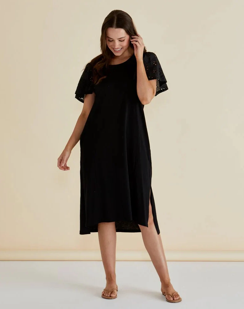 Sawyer Embroidered Dress - Black - Image 2