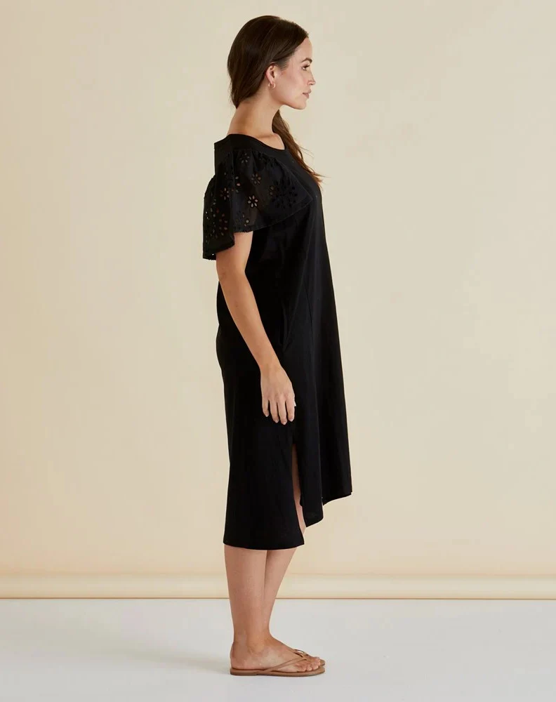 Sawyer Embroidered Dress - Black - Image 3