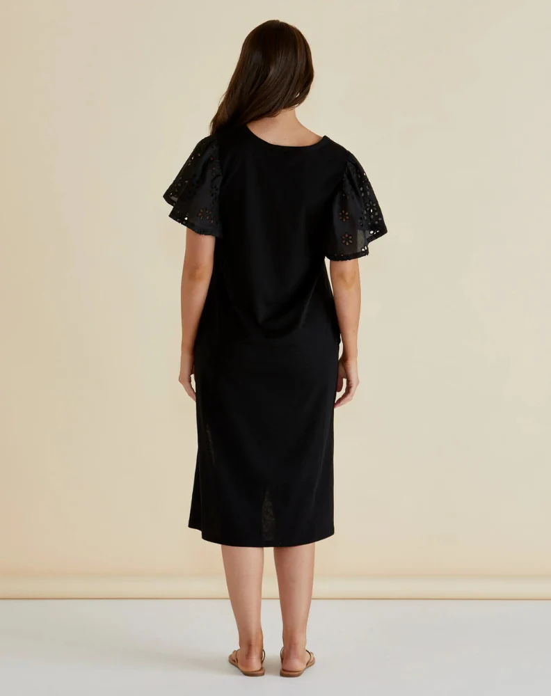 Sawyer Embroidered Dress - Black - Image 4