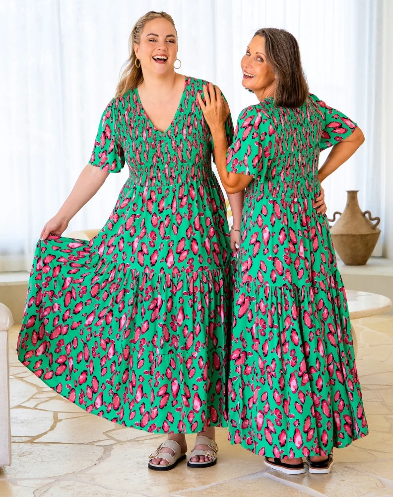 Noel Dress - Green Leopard - Image 8
