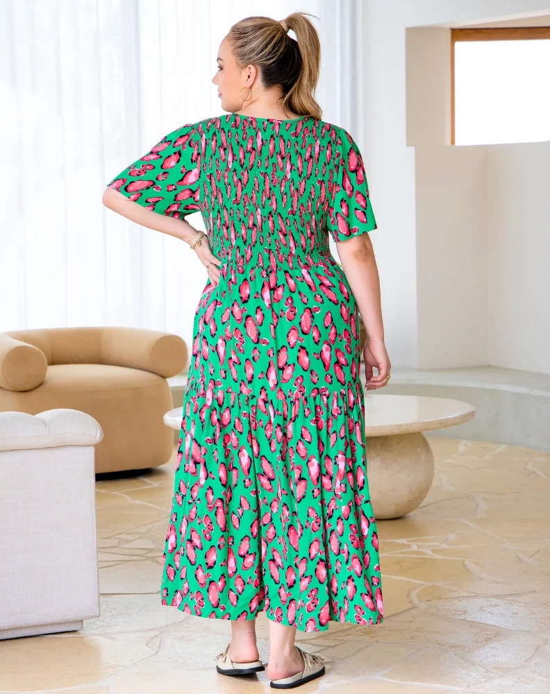 Noel Dress - Green Leopard - Image 9