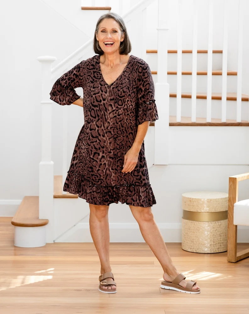 Shift Dress - Leopard - Image 2