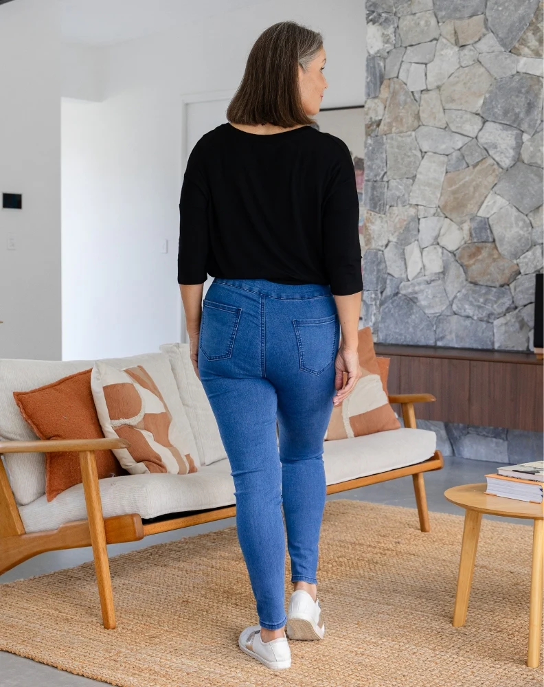 Slip on Jean - Blue Denim - Image 11