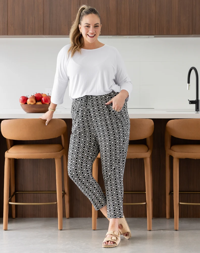Slouch Pant -Aztec Black - Image 3