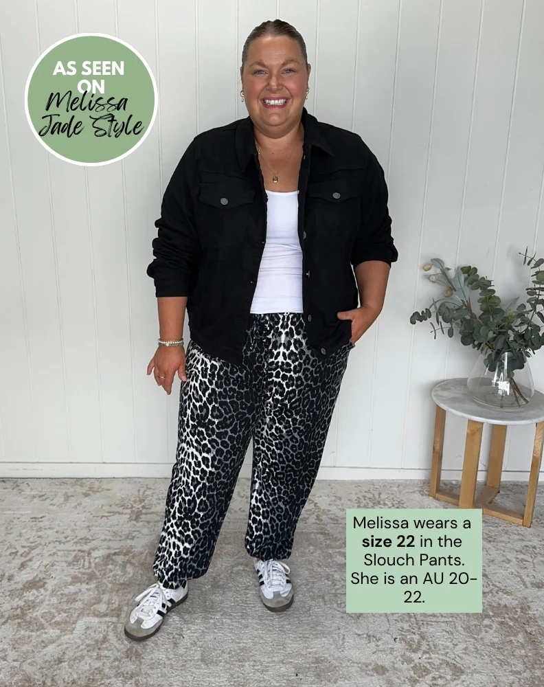 Slouch Pant - Black/White Animal - Image 3
