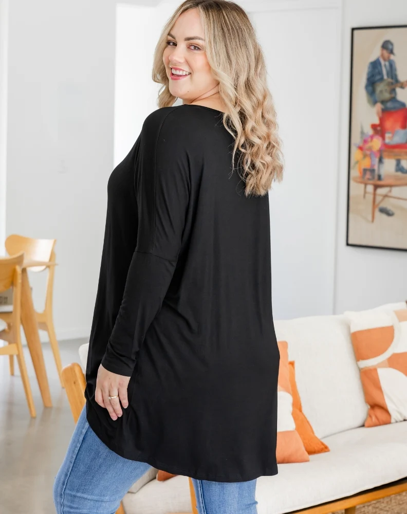 Slouch Tee -Black - Image 6