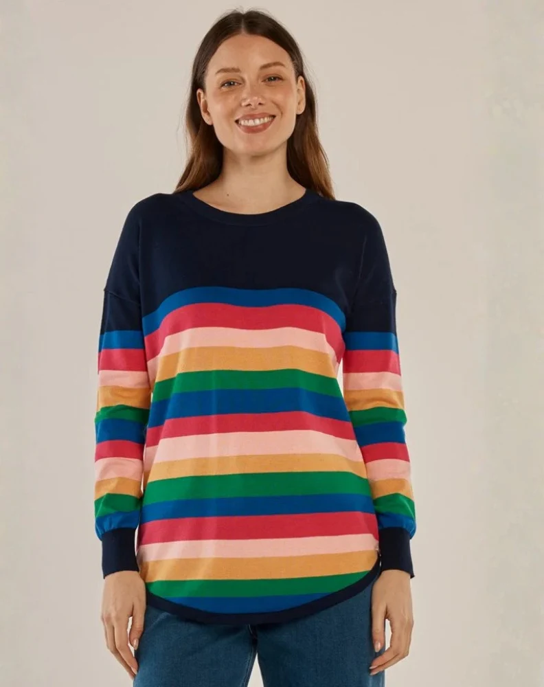 Sophie Knit - Multi Stripe Navy