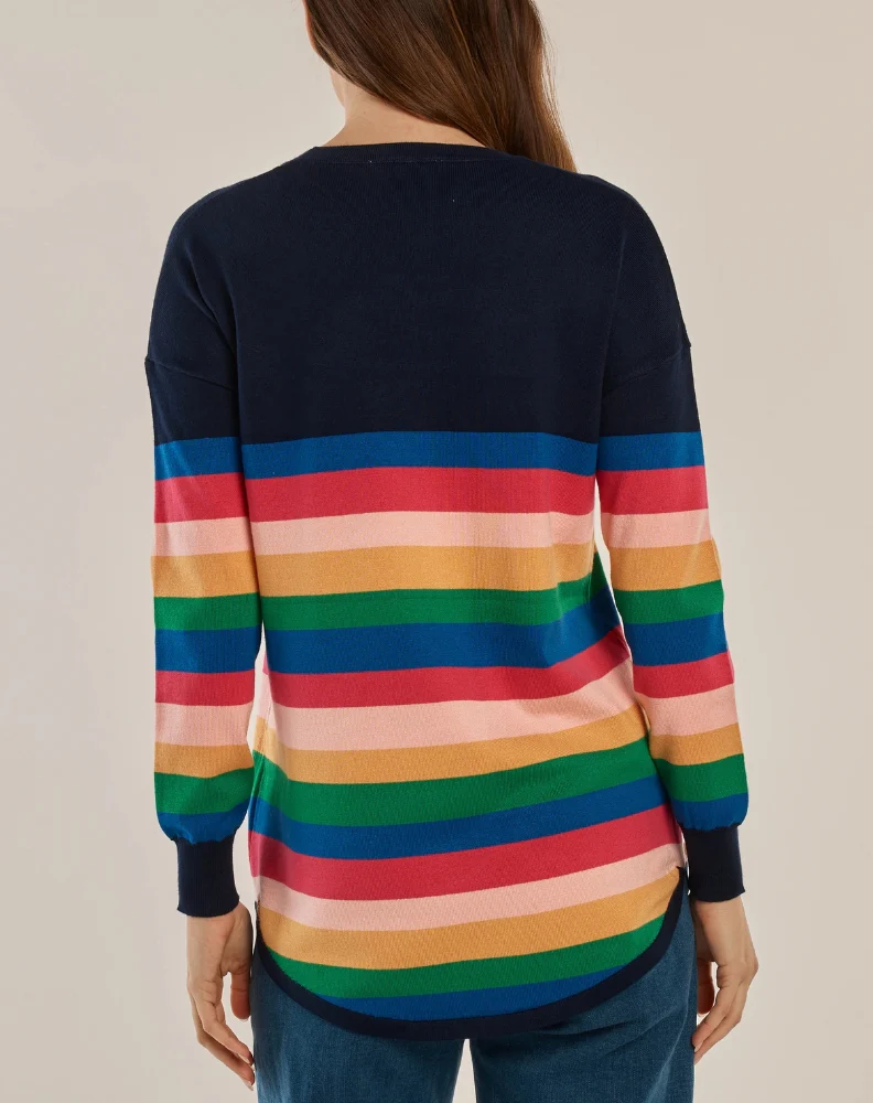 Sophie Knit - Multi Stripe Navy - Image 3