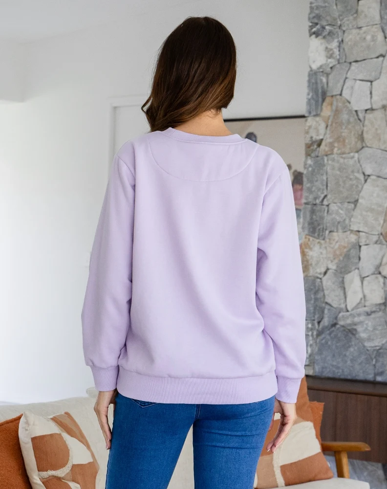 Star Sequin Sweat - Lilac - Image 7