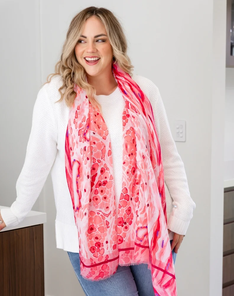 Pink Burst Scarf