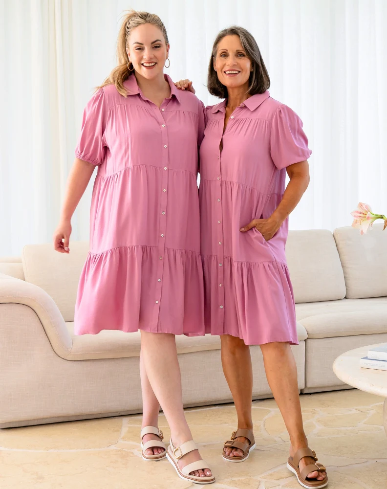 Taylor Shirt Dress - Pink - Image 5