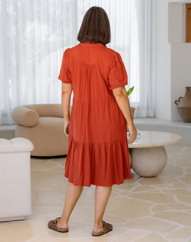 Taylor Shirt Dress - Rust - Image 12