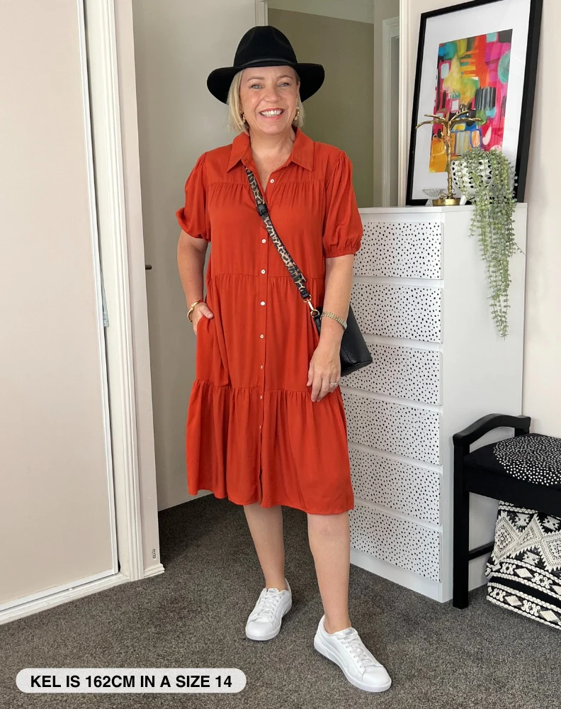 Taylor Shirt Dress - Rust - Image 3