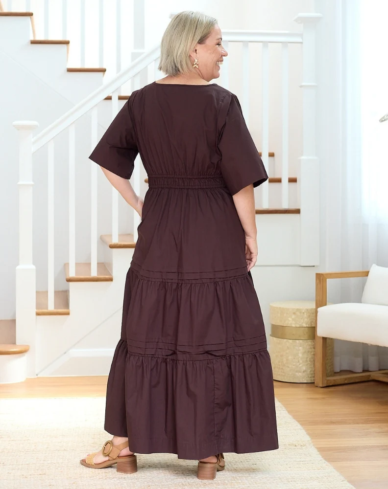 Teddie Maxi Dress - Chocolate - Image 5