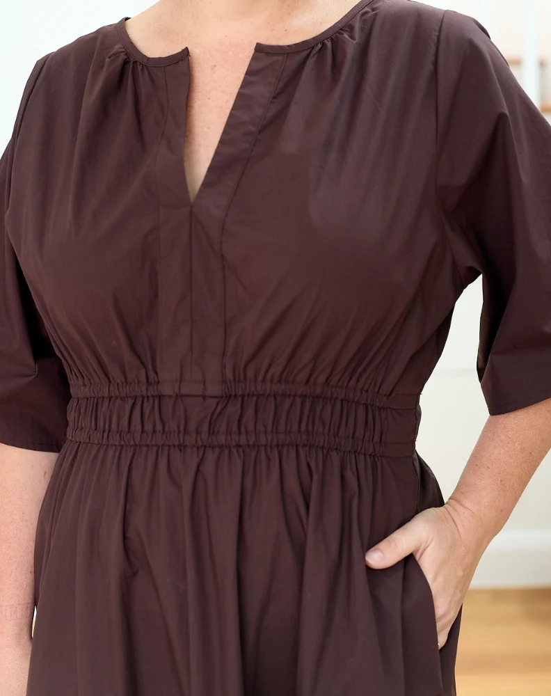 Teddie Maxi Dress - Chocolate - Image 7