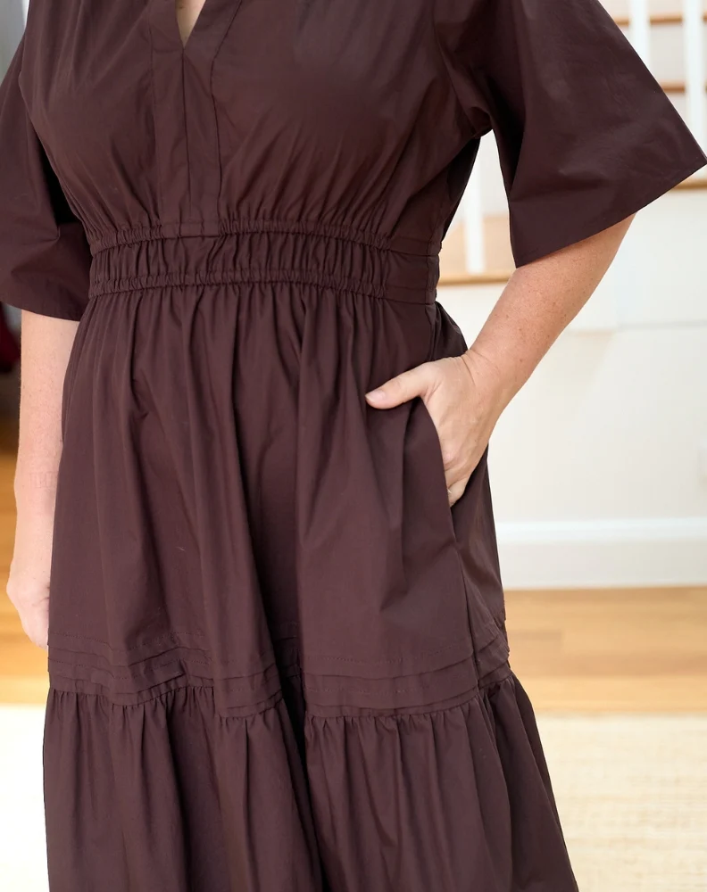 Teddie Maxi Dress - Chocolate - Image 8