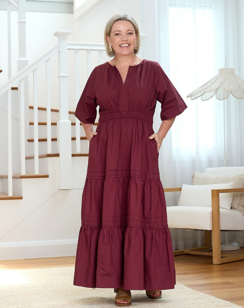Teddie Maxi Dress - Wine - Image 3
