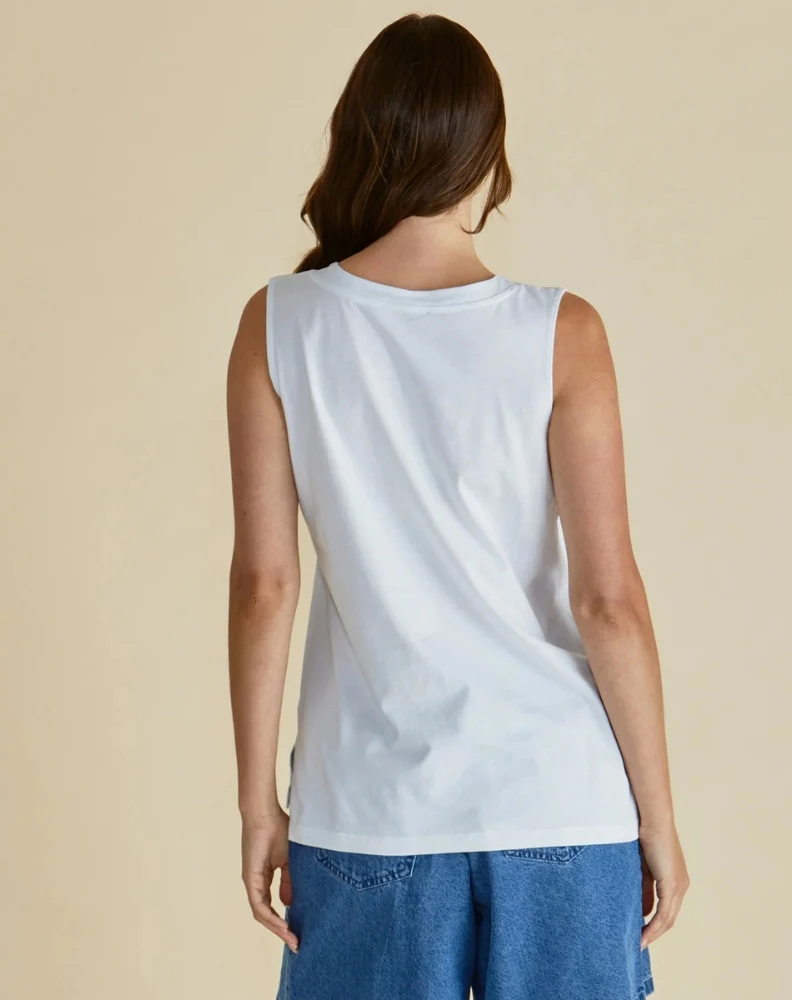 Trinity V-Neck Tankā - White - Image 3