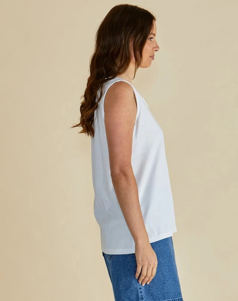 Trinity V-Neck Tankā - White - Image 4