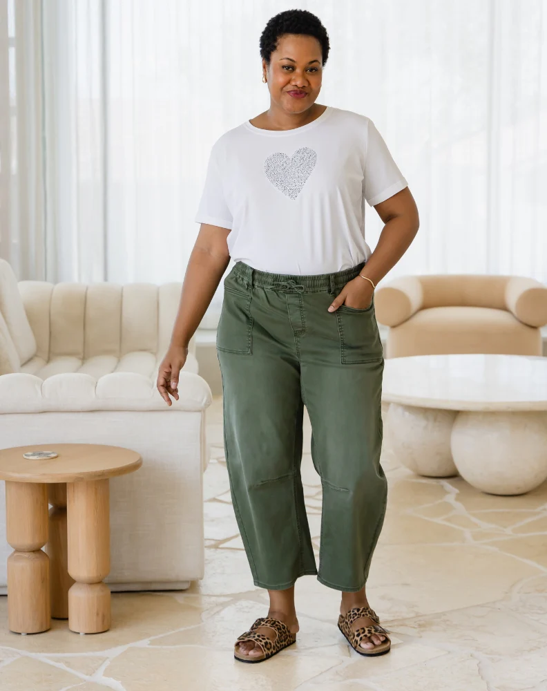 Wakee Barrel Jean - Green