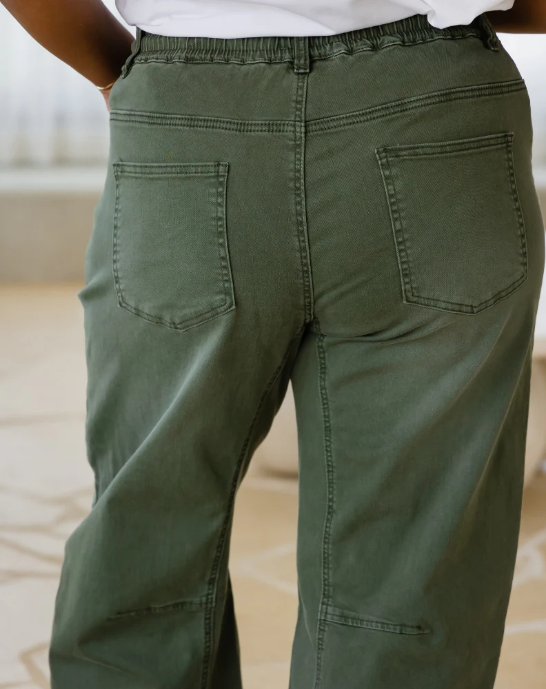Wakee Barrel Jean - Green - Image 6