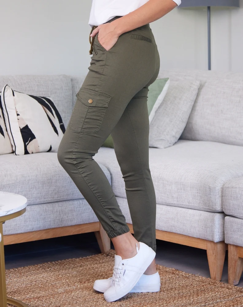 Khaki Cargo Jogger - Image 3