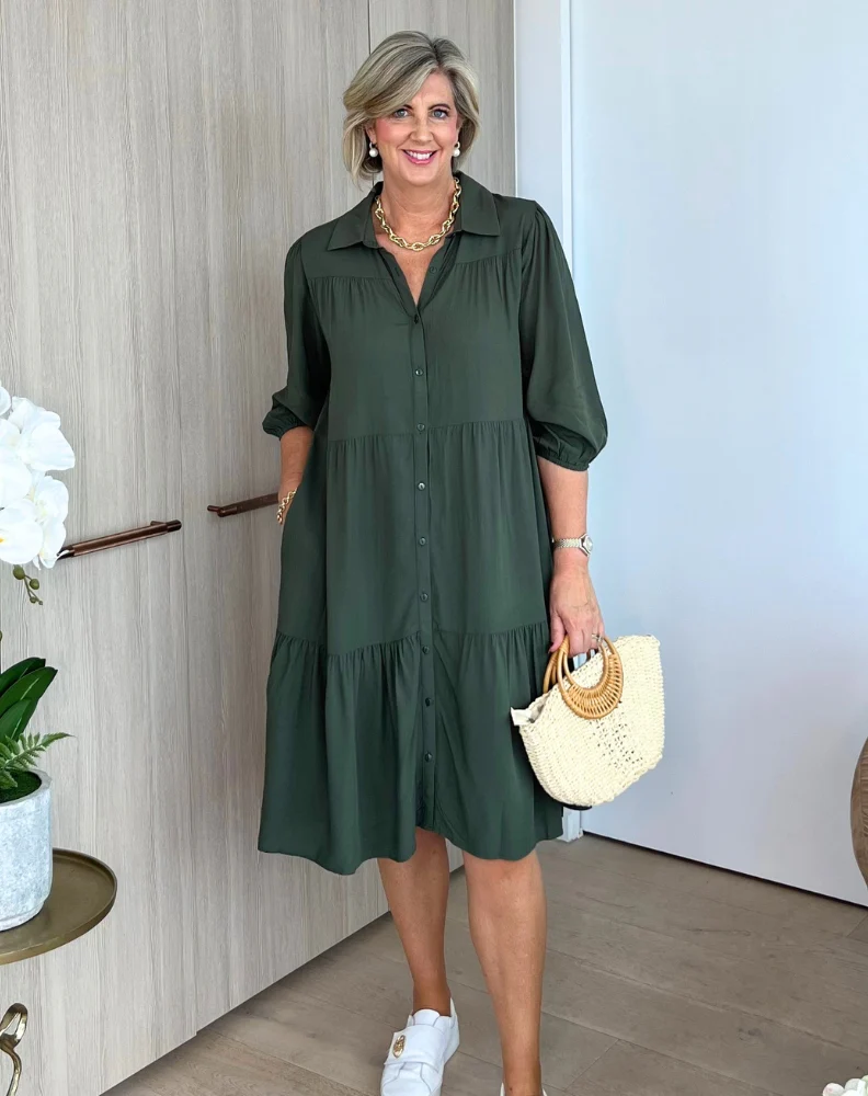 Tara Shirt Dress - Khaki