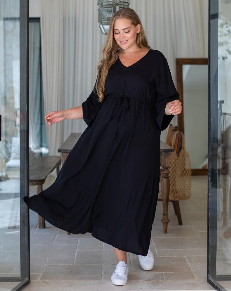 Zoe Dress With Pockets - Black - Image 6