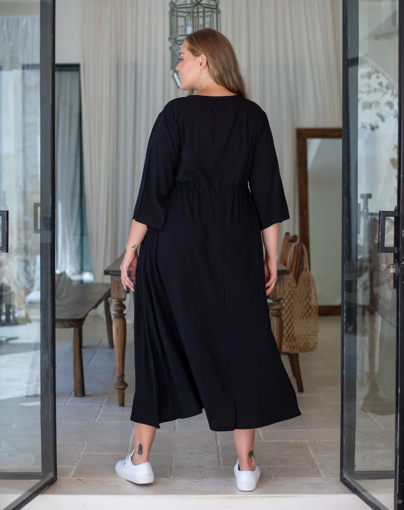 Zoe Dress With Pockets - Black - Image 8