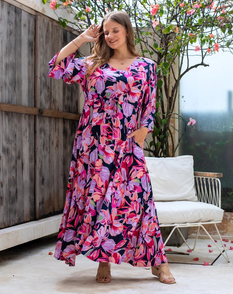 Zoe Dress With Pockets - Plum Petal - Image 10