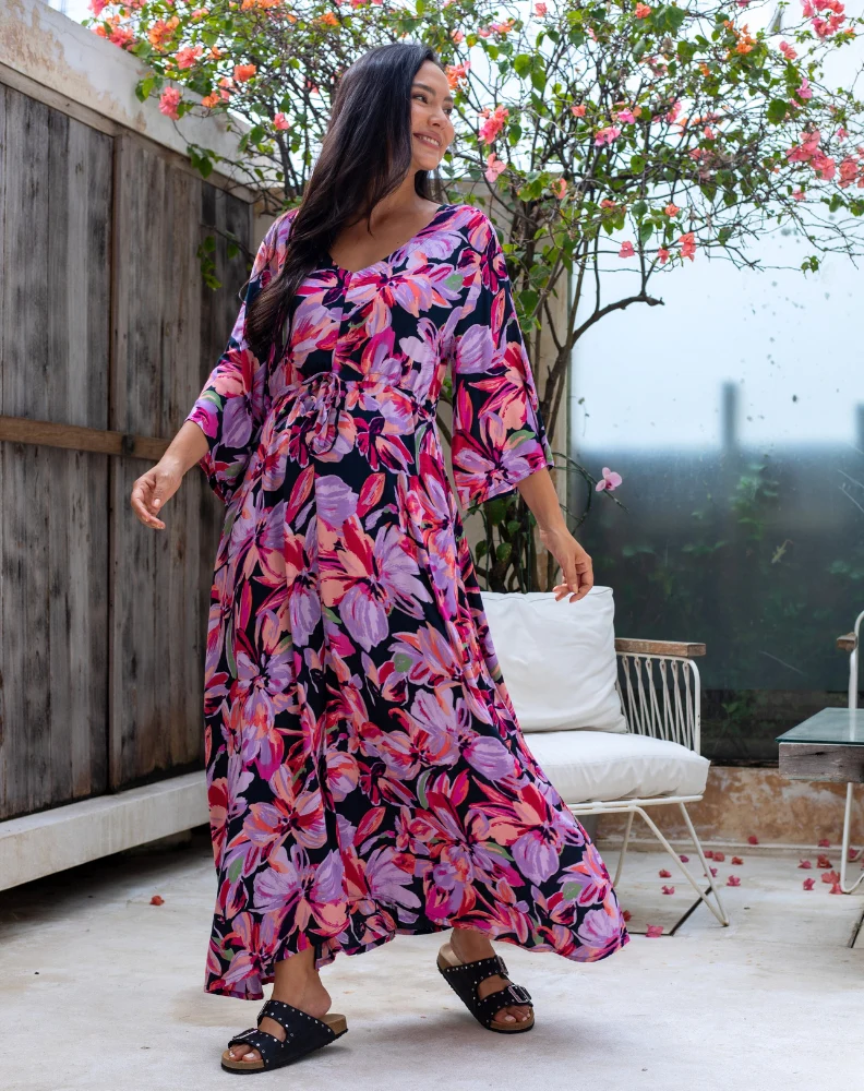 Zoe Dress With Pockets - Plum Petal - Image 4