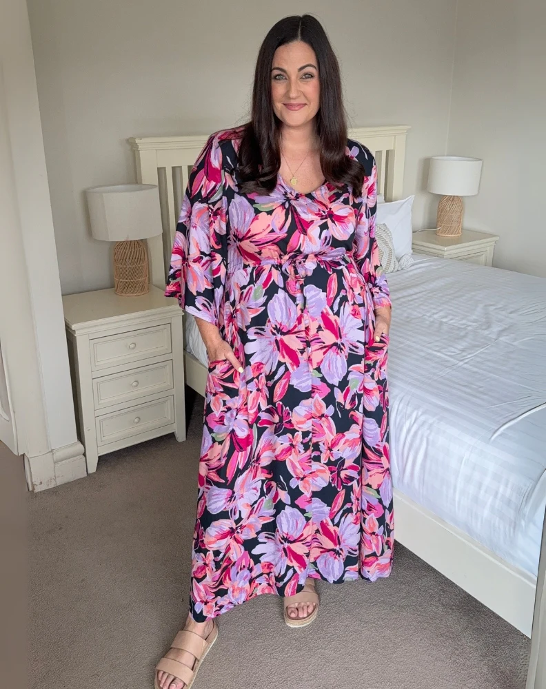 Zoe Dress With Pockets - Plum Petal - Image 6