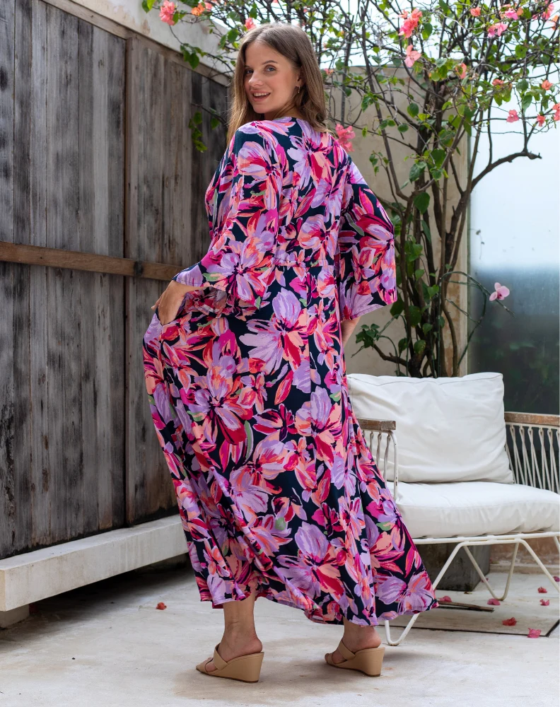 Zoe Dress With Pockets - Plum Petal - Image 7