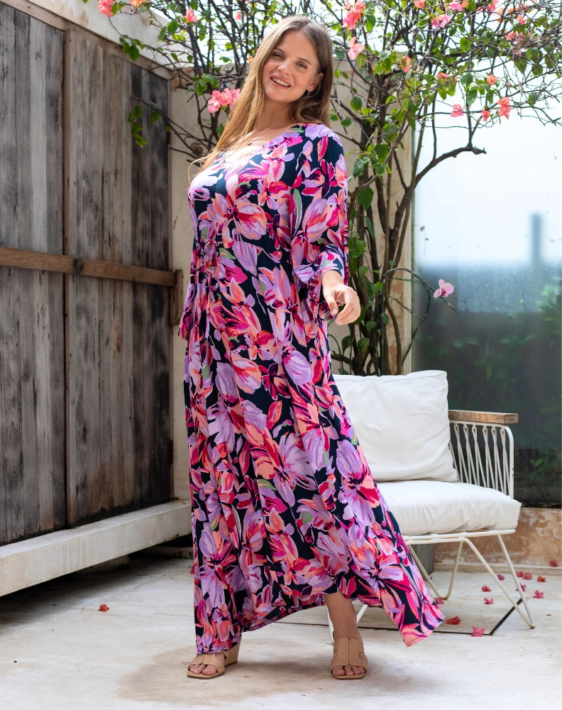 Zoe Dress With Pockets - Plum Petal - Image 9